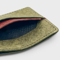 cardholder made from plant-based material. we have used coconut leather in our product. vegan and sustainable.