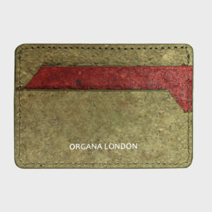 cardholder made from plant-based material. we have used coconut leather in our product. vegan and sustainable.